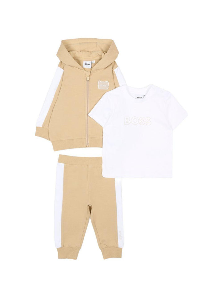 Completo sportivo beige per neonato J53051 249 Boss Kids 