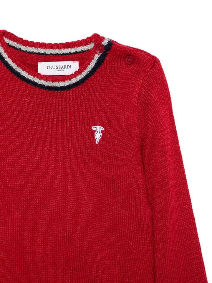 Maglione rosso per neonato TIA25051MA EMB Trussardi Kids 