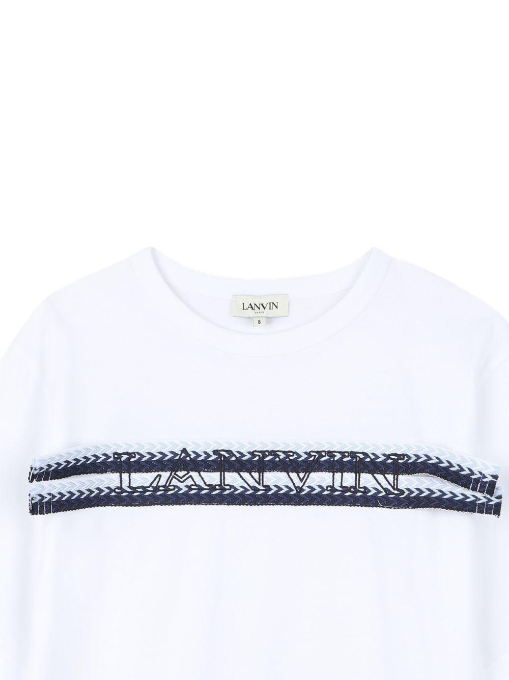 T-shirt bianca per bambino N30362 N48 Lanvin Enfant 