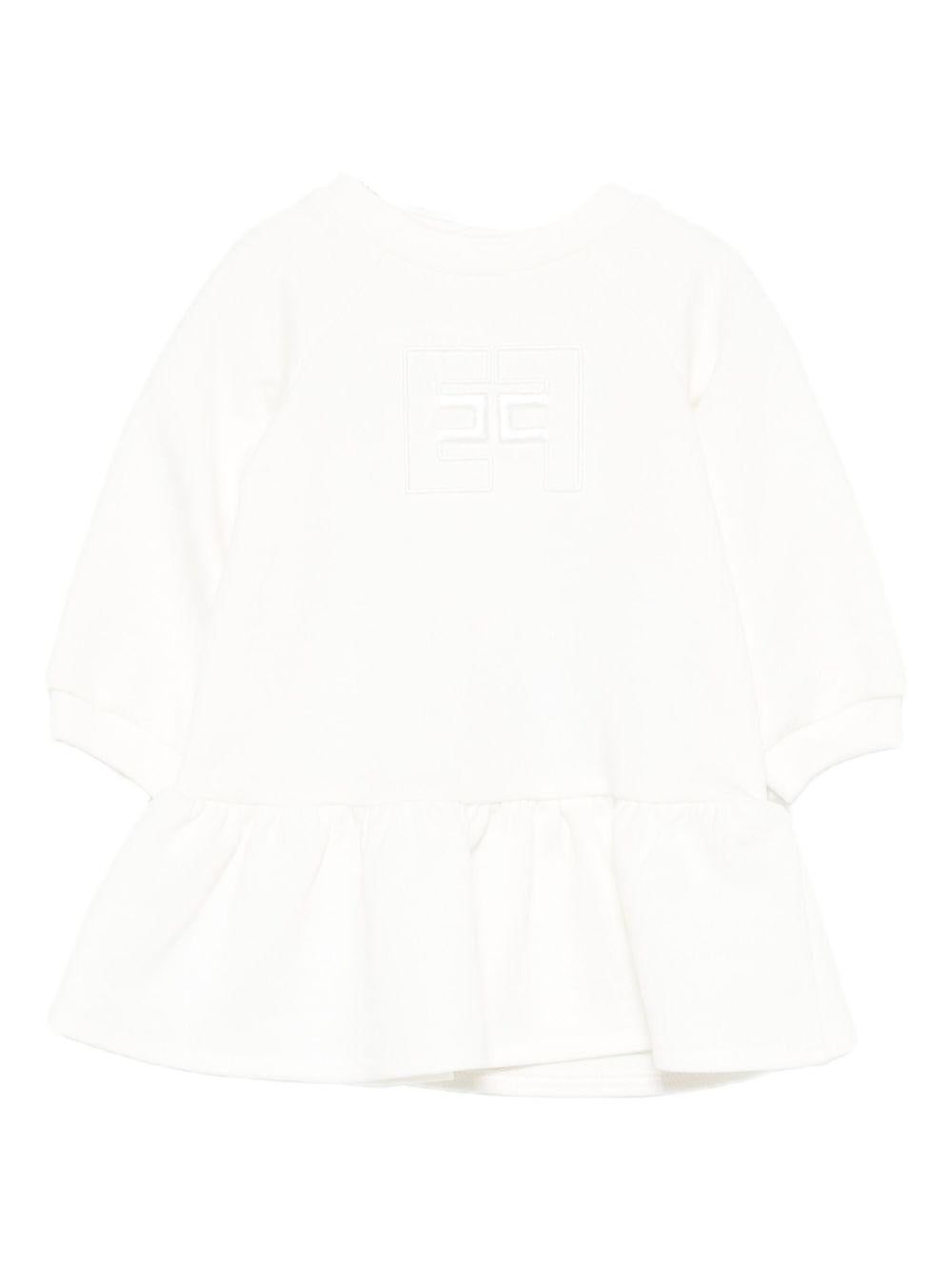 Abito bianco per neonata ENAB0650FF002 0004 Elisabetta Franchi Kids 