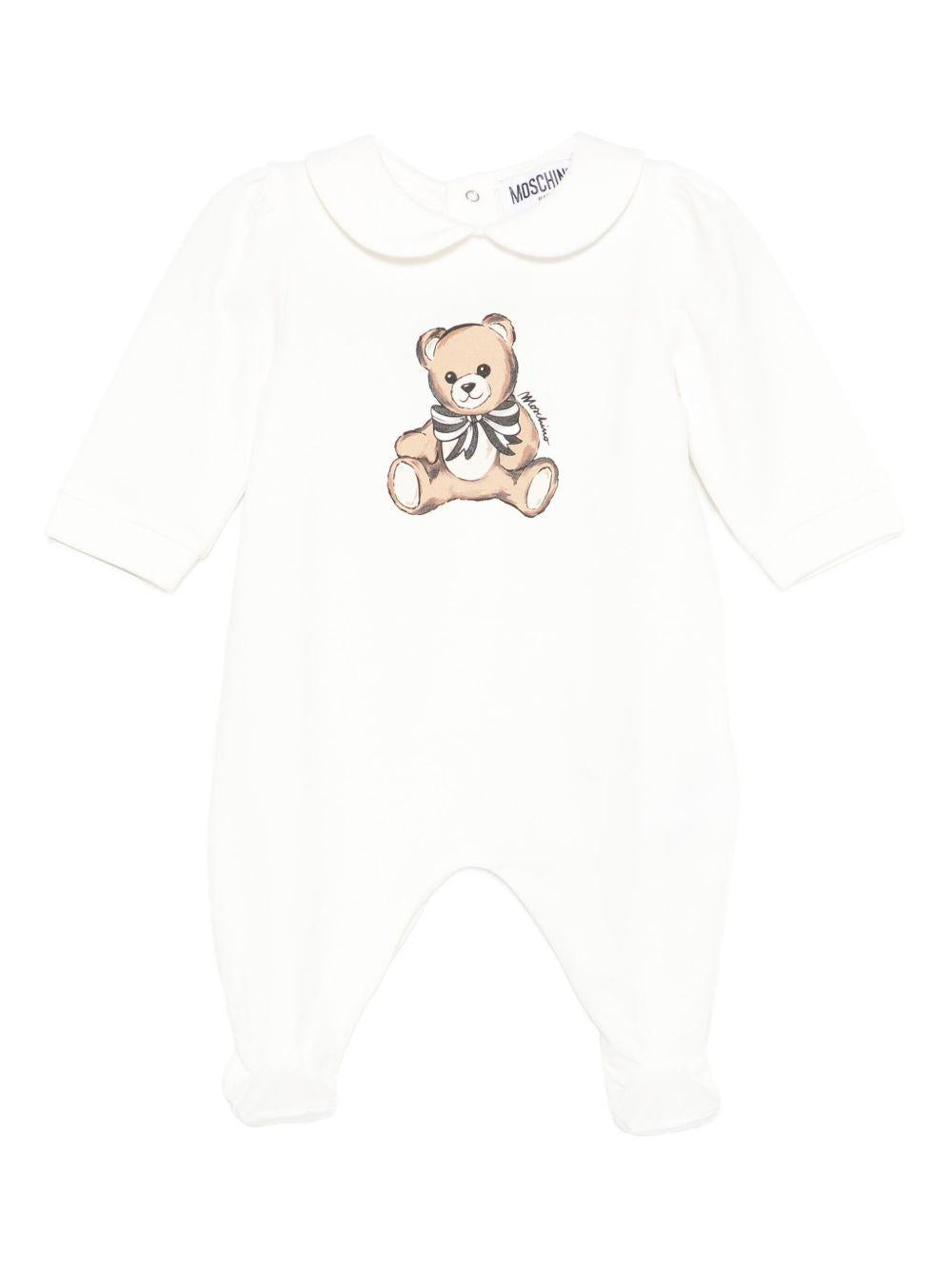 Tutina bianca per neonato MDT01ALDA16 10063 Moschino Kids 
