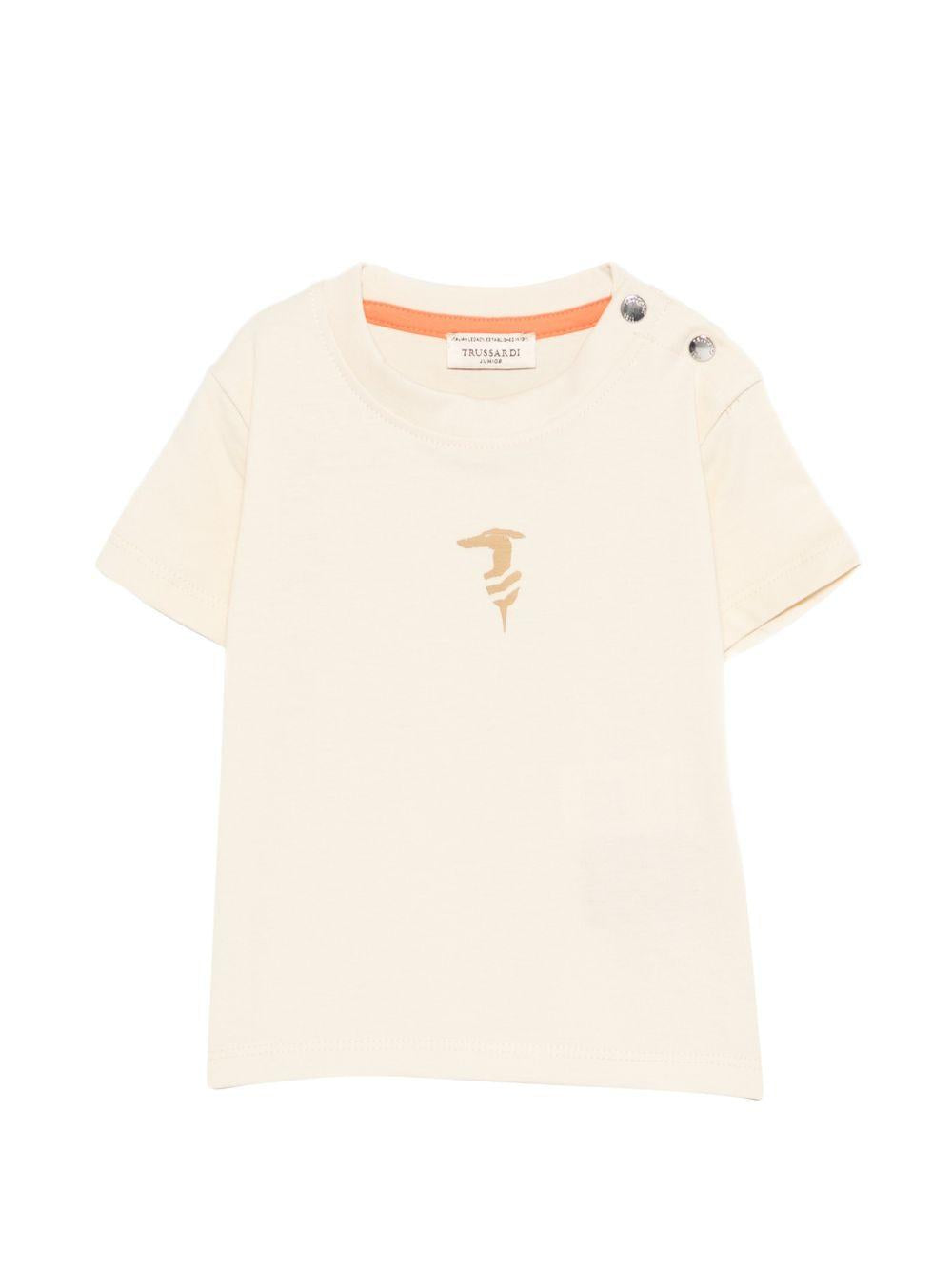 T-shirt beige per neonato TIP26048TS BEINEW Trussardi Kids 
