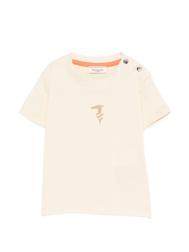 T-shirt beige per neonato TIP26048TS BEINEW Trussardi Kids 