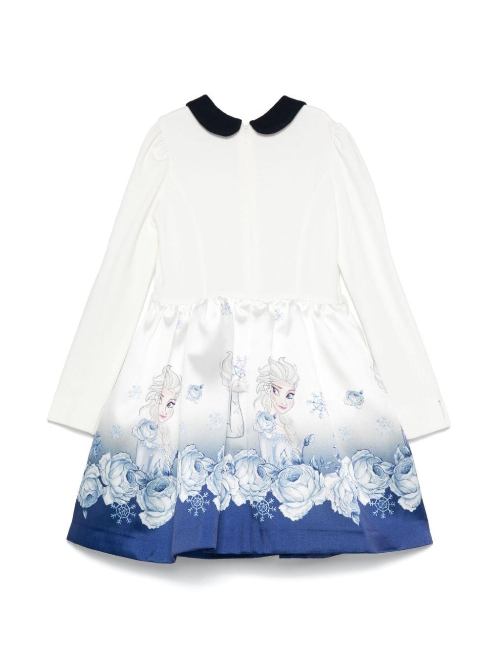 Abito bianco/blu per bambina