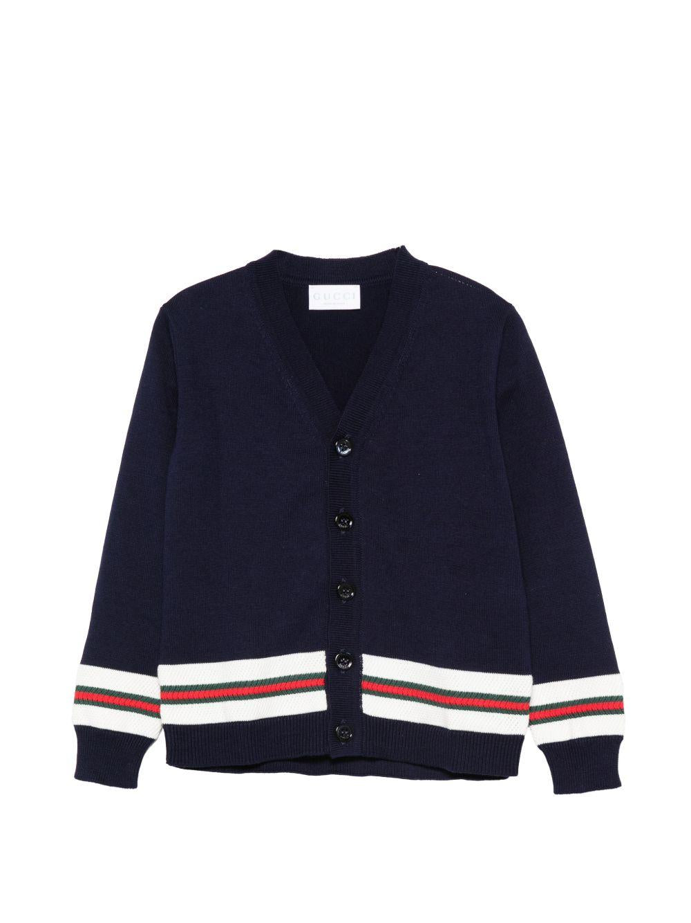 Cardigan blu per bambino 856443XKFDC 4044 Gucci Kids 