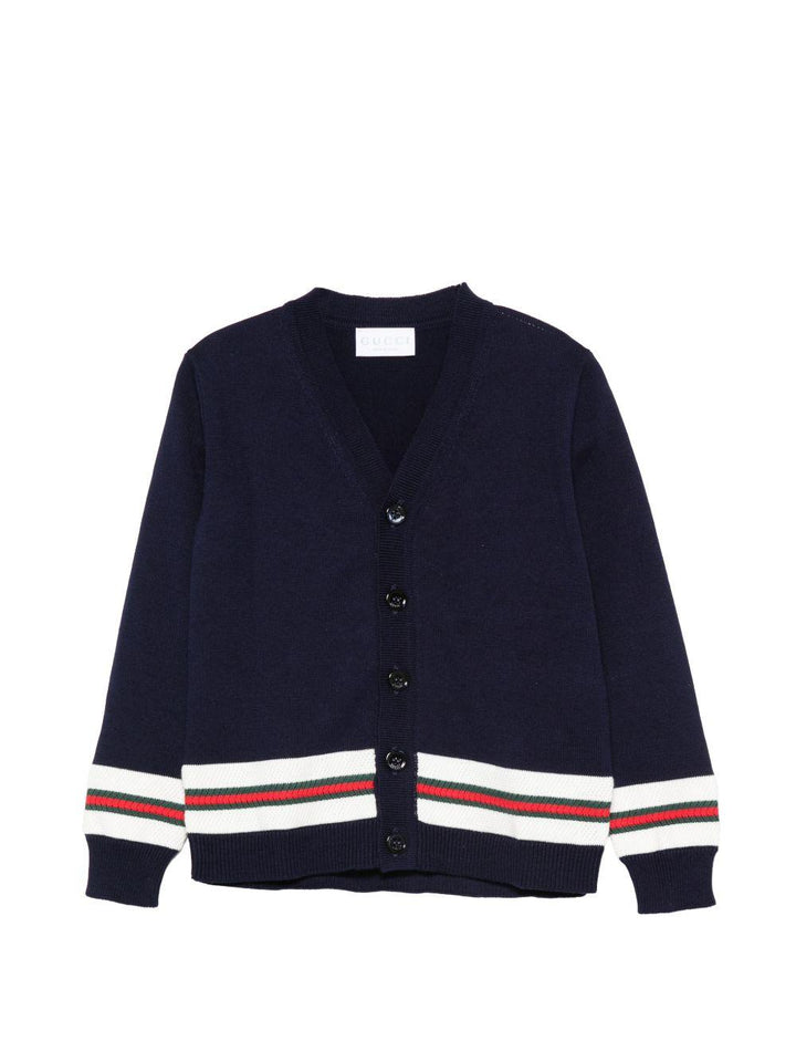 Cardigan blu per bambino 856443XKFDC 4044 Gucci Kids 