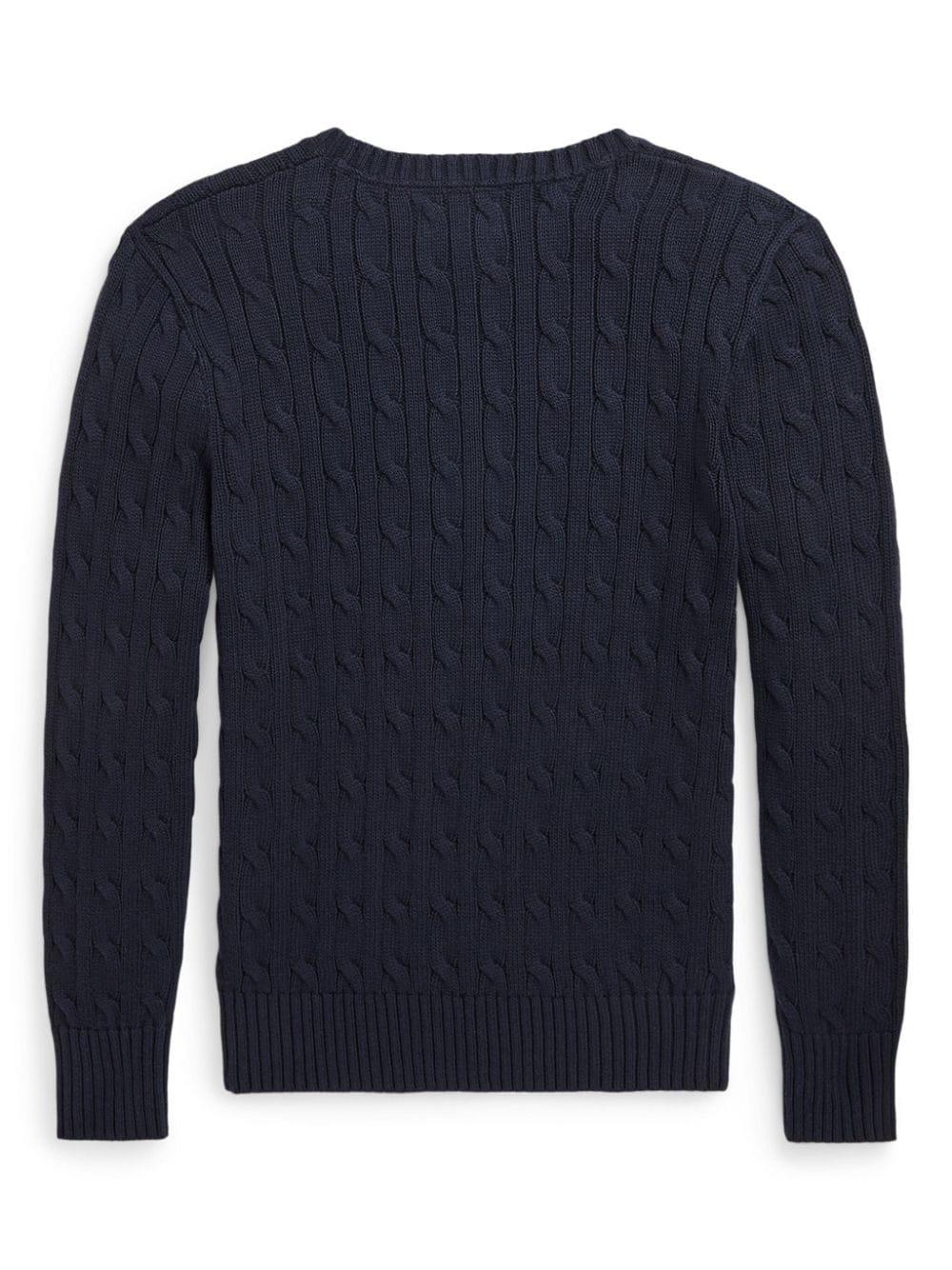 Maglione blu navy per bambino con logo 323702674 060 Ralph Lauren Kids 