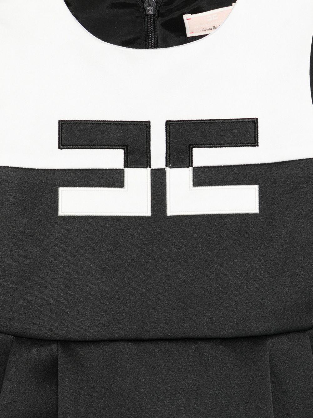 Abito bianco/nero per bambina EGAB234CRA016 D285 Elisabetta Franchi Kids 