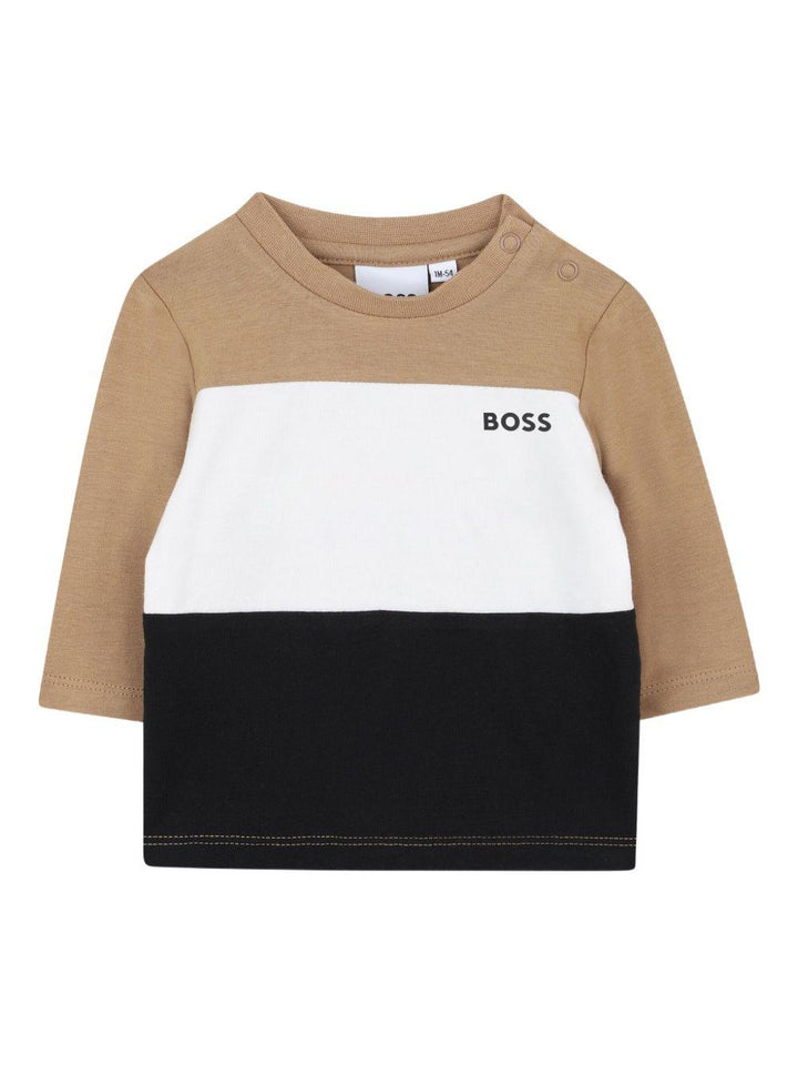 Completo marrone/bianco per neonato J52533 269 Boss Kids 