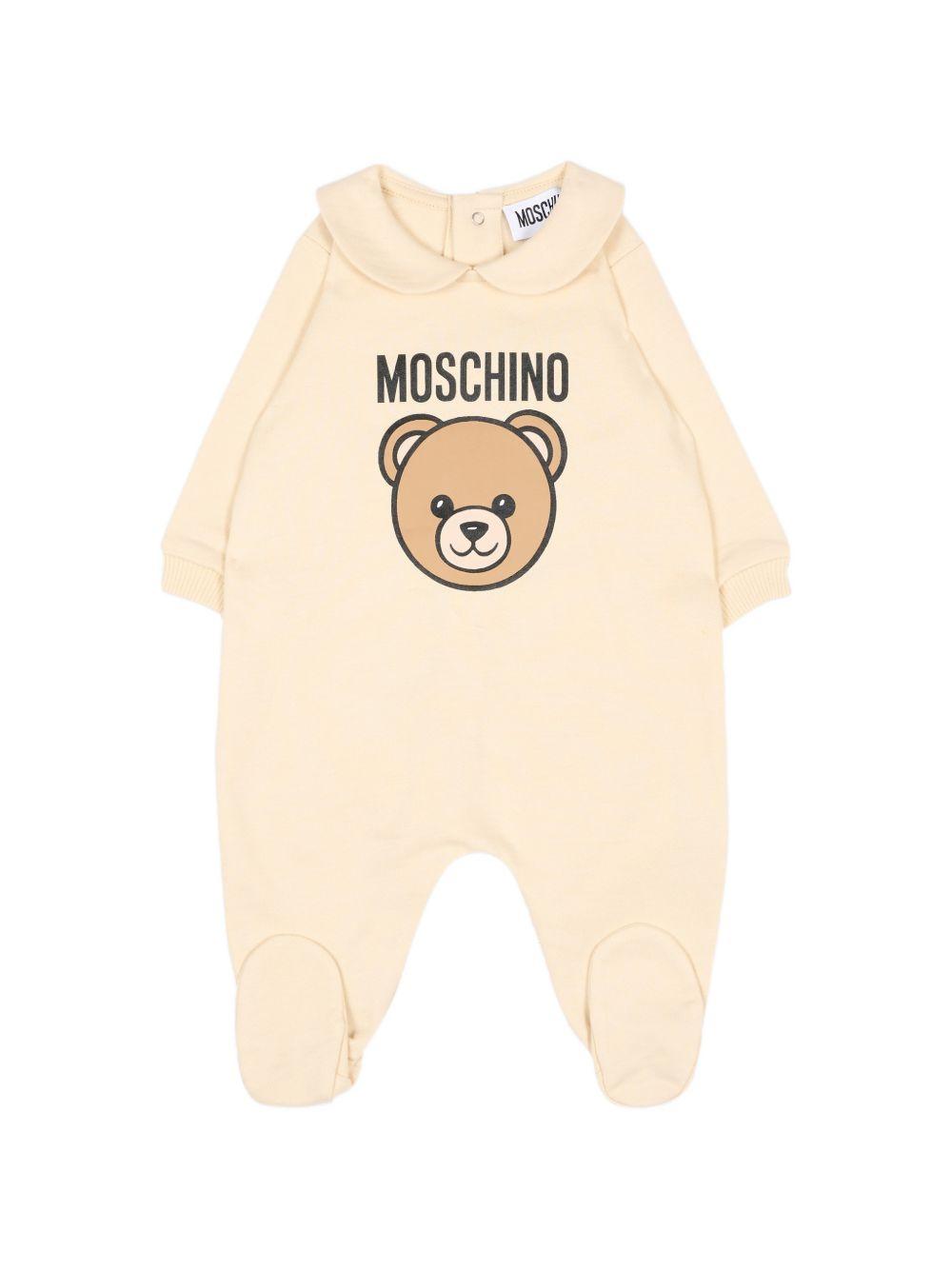 Kit tutina beige per neonato MUY09PLCA40 20404 Moschino Kids 