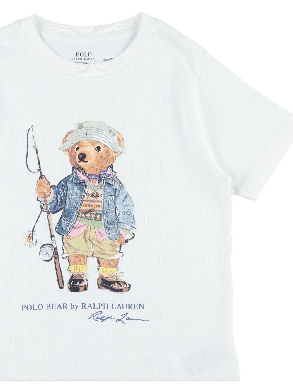 T-shirt bianca per bambino 323B18890 002 Ralph Lauren Kids 