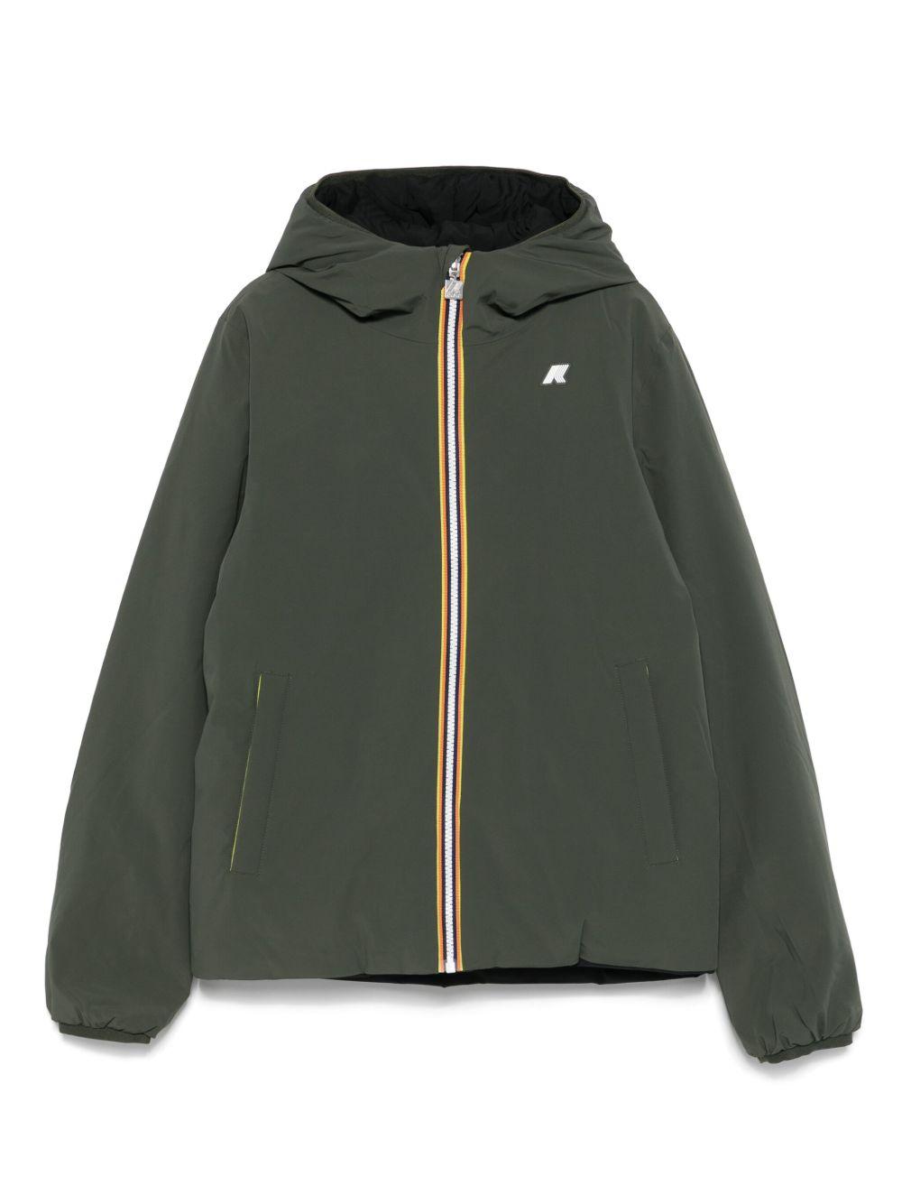 Giubbotto verde/nero per bambino K71337W AGQ K-Way Kids 