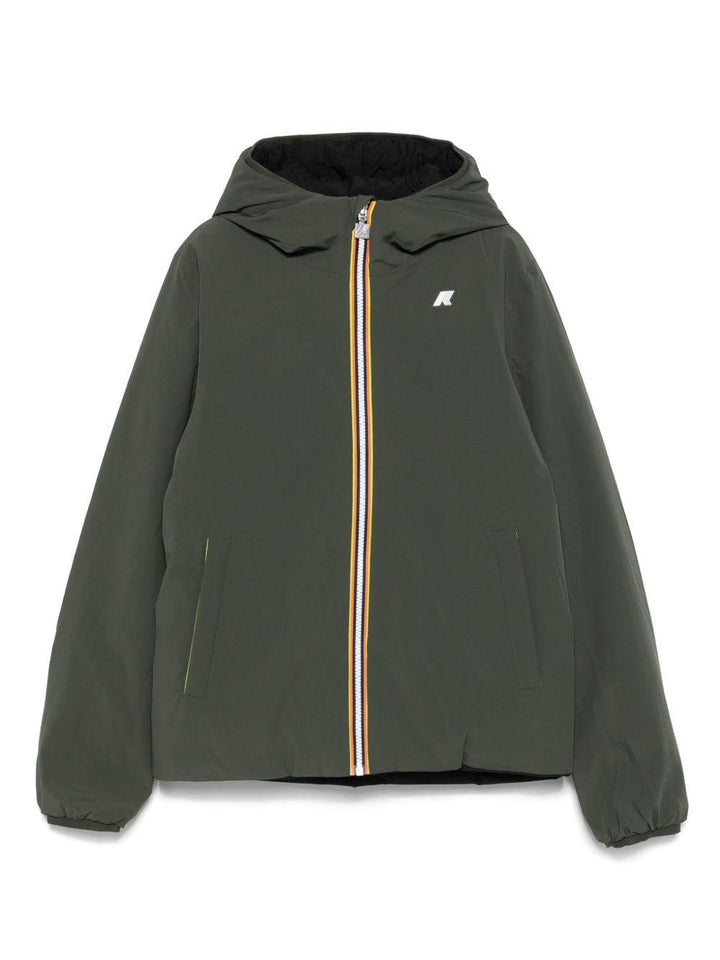 Giubbotto verde/nero per bambino K71337W AGQ K-Way Kids 