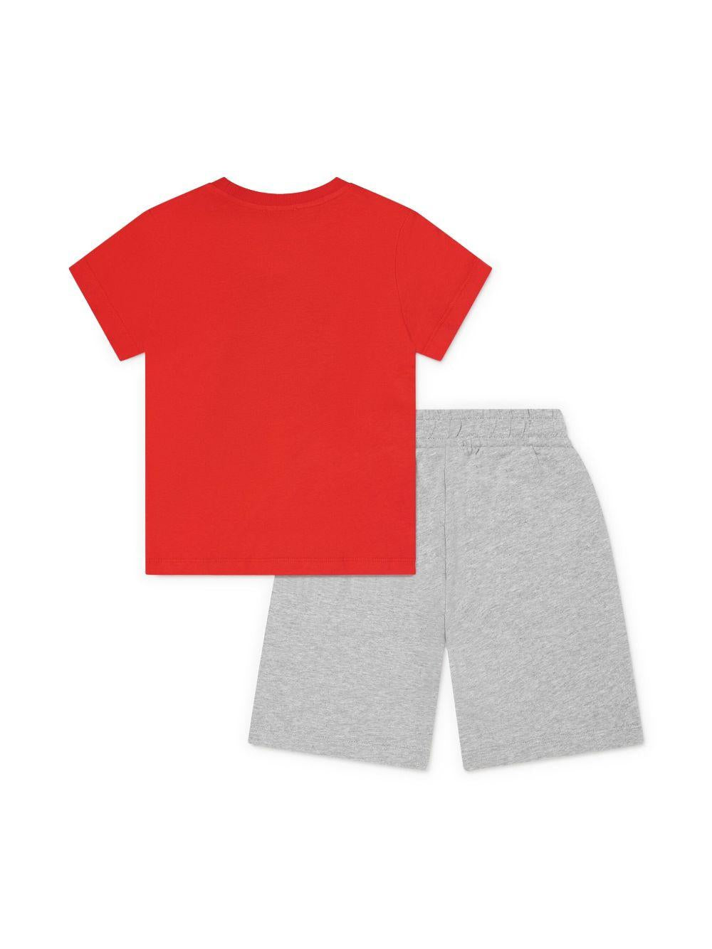 Completo sportivo rosso/grigio per bambino