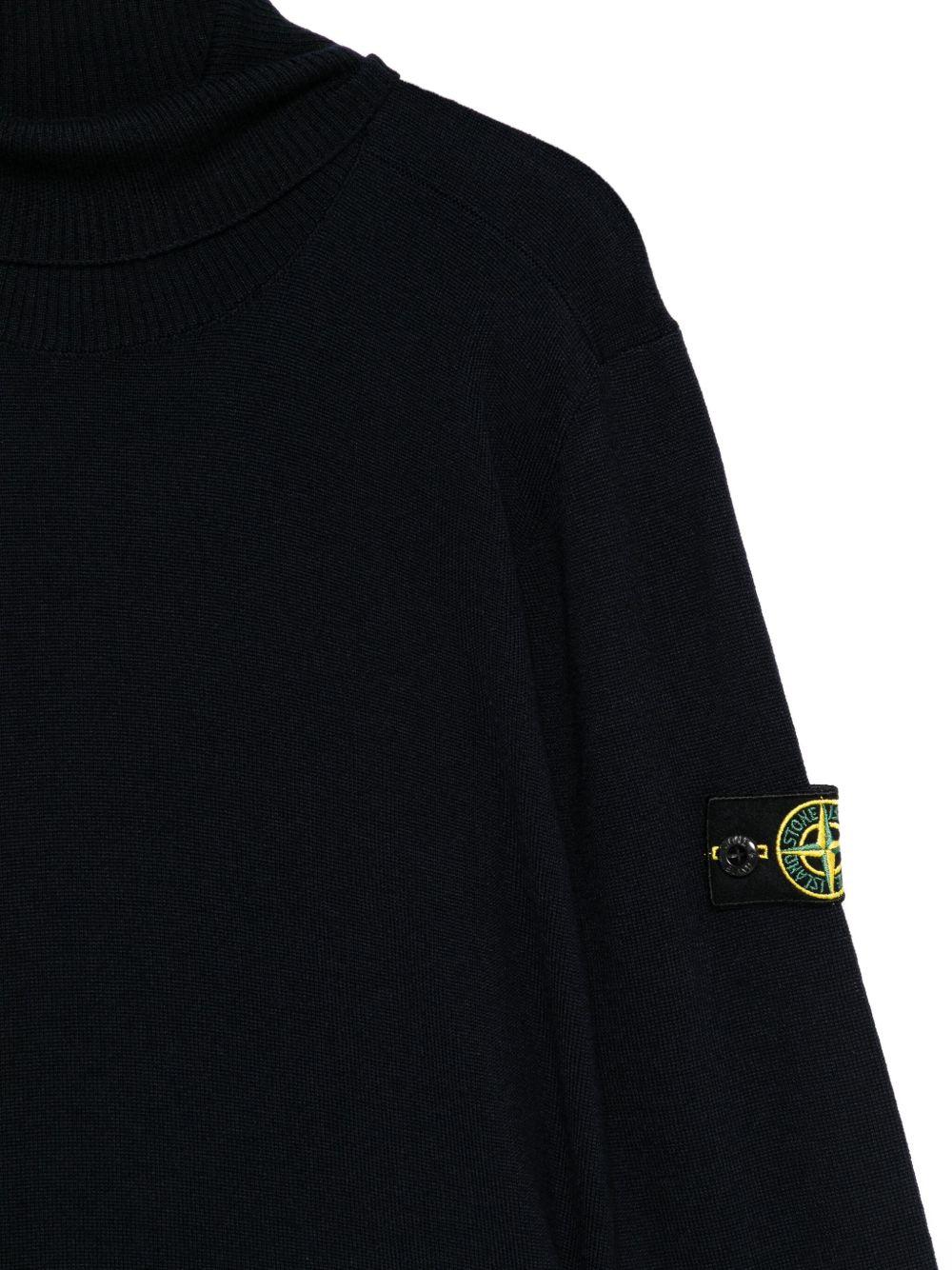 Maglione blu navy per bambino 65100017S0C04 V0020 Stone Island Kids 