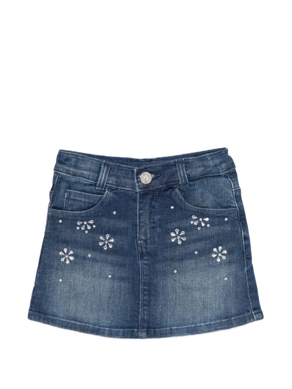 Gonna di jeans blu per bambina KA6074D3246 79069 Liu Jo 