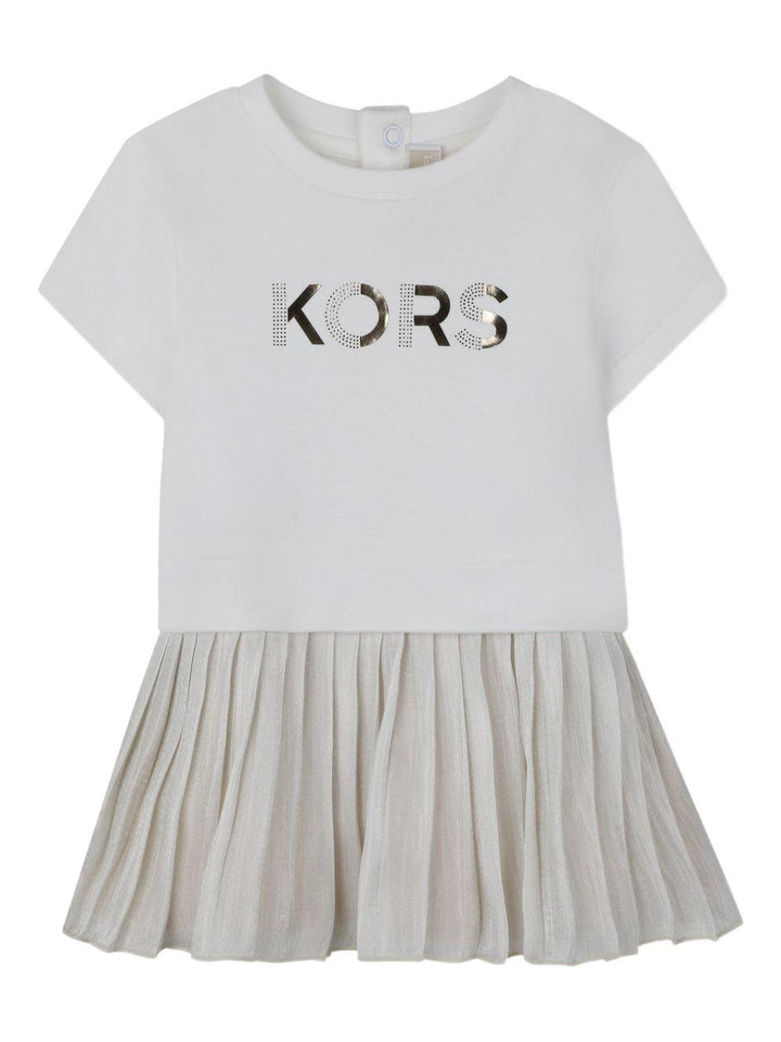 Abito bianco/beige per neonata R30553 Z99 Michael Kors Kids 