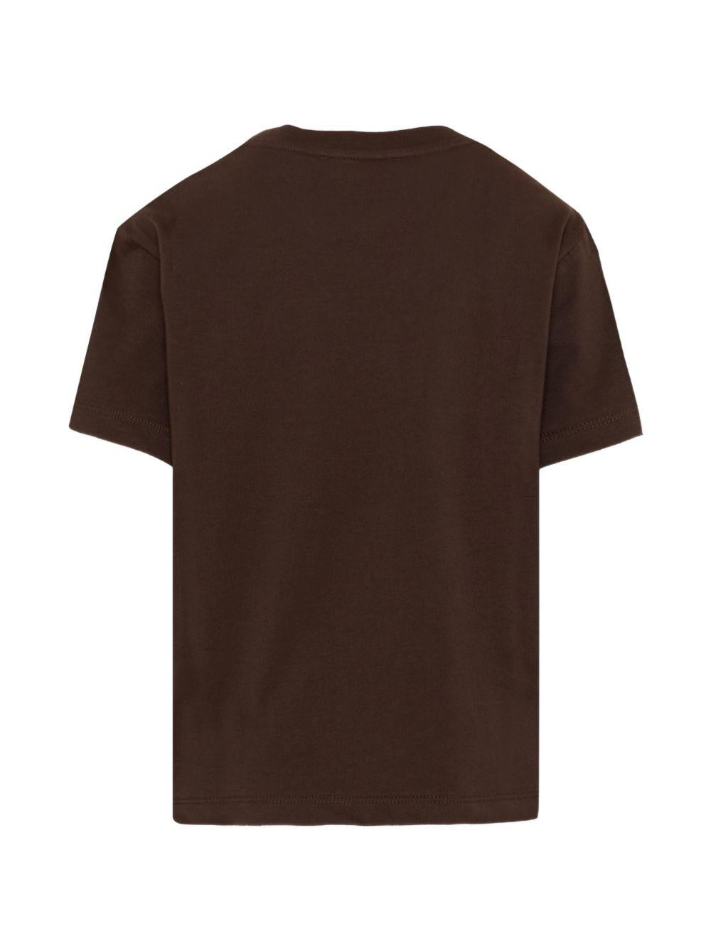 T-shirt marrone per bambino S6MSJUTH001 943 Msgm Kids 