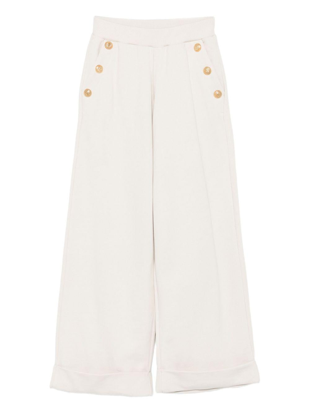 Pantalone crema per bambina BX6A40Z3183 107OR Balmain Kids 