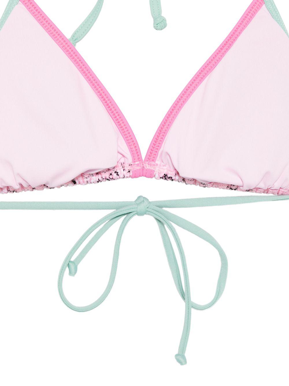 Costume due pezzi rosa/verde per bambina LEH00012 07490L MC2 Saint Barth Kids 