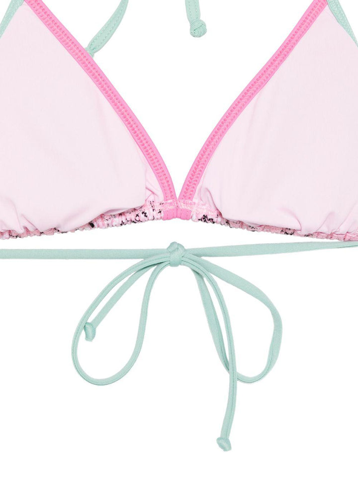Costume due pezzi rosa/verde per bambina LEH00012 07490L MC2 Saint Barth Kids 