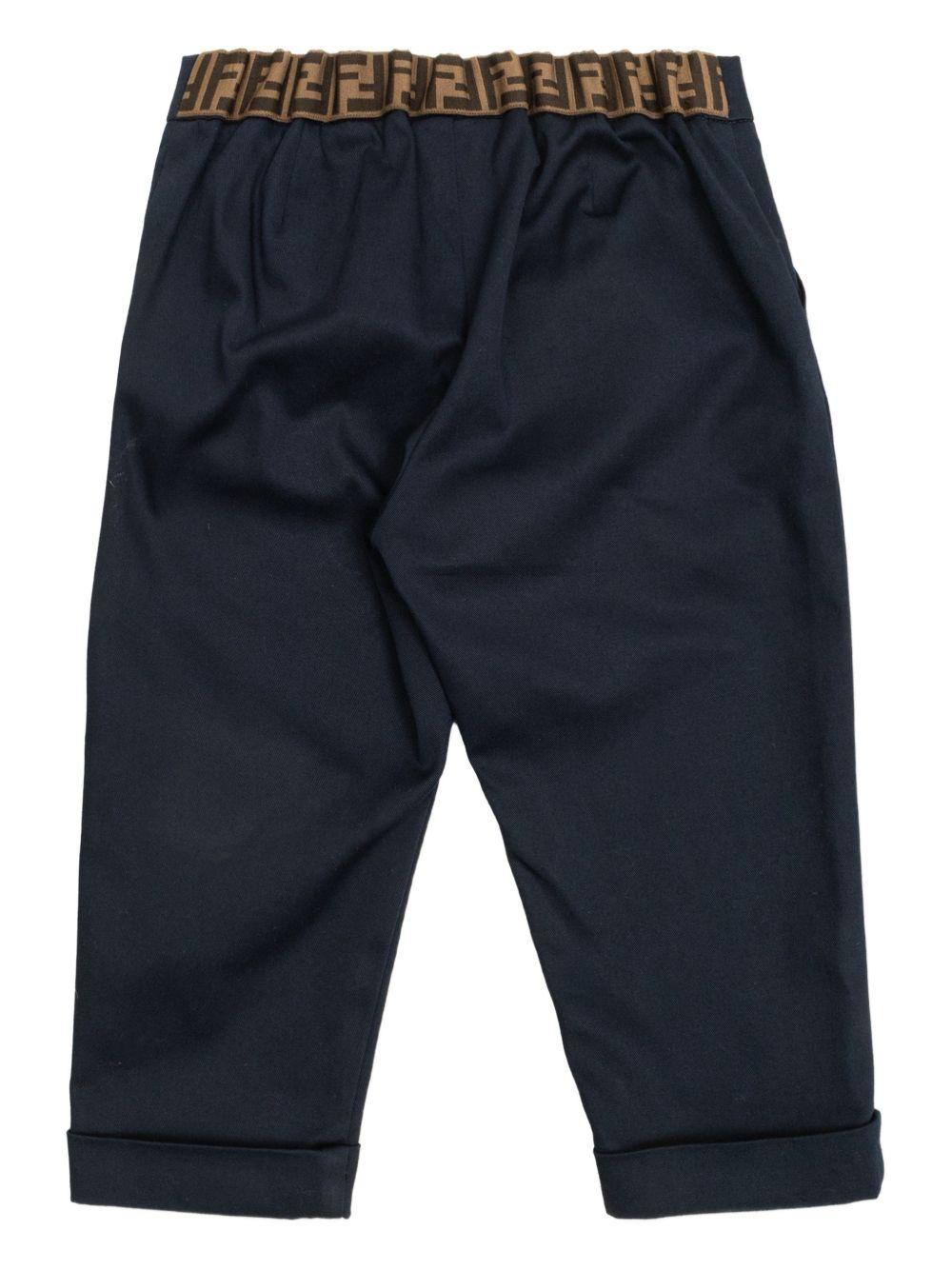Pantalone blu scuro per neonato BMF271AS5Y F0QG0 Fendi Kids 
