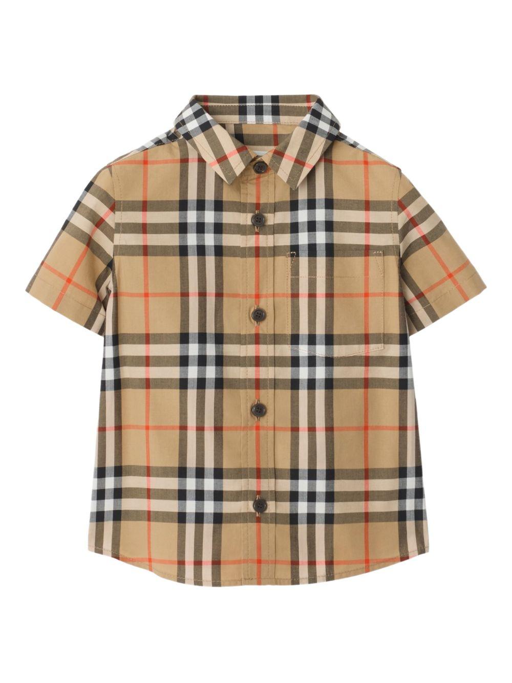 Camicia beige per neonato 8121244 B9368 Burberry Kids 