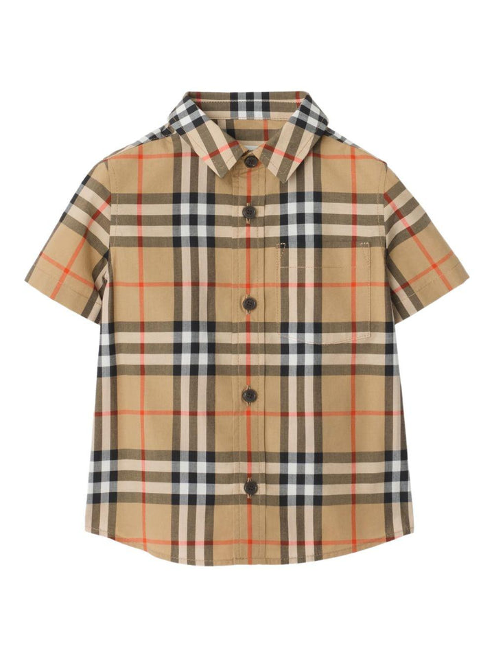 Camicia beige per neonato 8121244 B9368 Burberry Kids 
