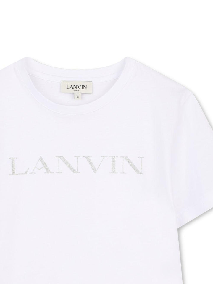 T-shirt bianco per bambina N30335 10P Lanvin Enfant 