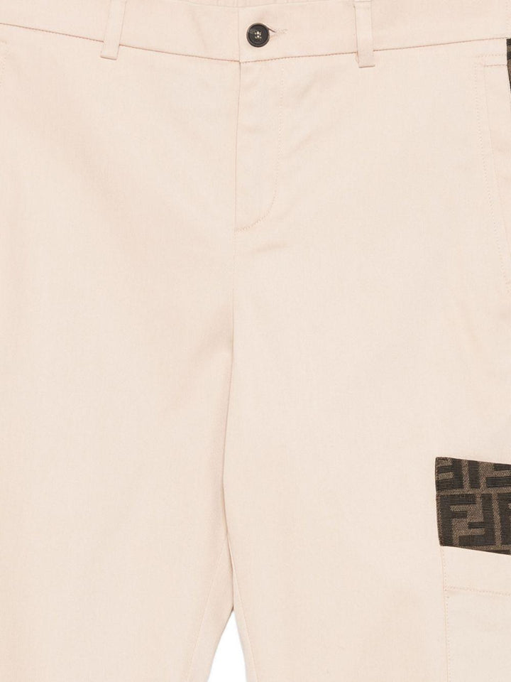 Pantalone beige per bambino JMF545AS5Y F1P2N Fendi Kids 
