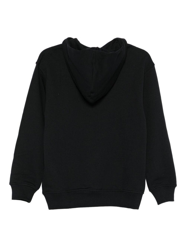 Felpa nera per bambino HUF096LCA23 60100 Moschino Kids 