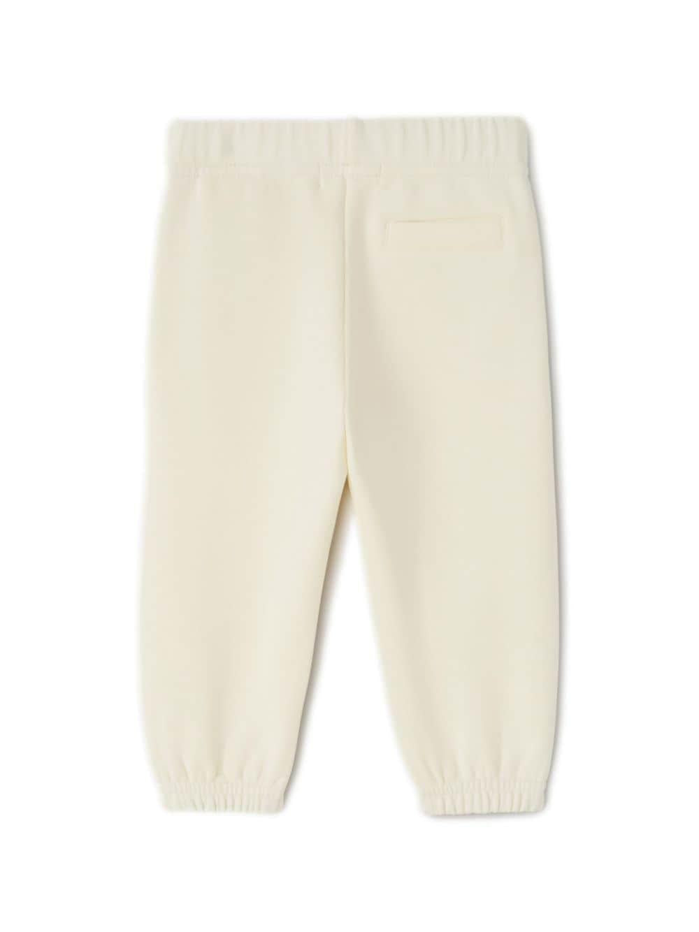 Pantalone per neonato in cotone avorio