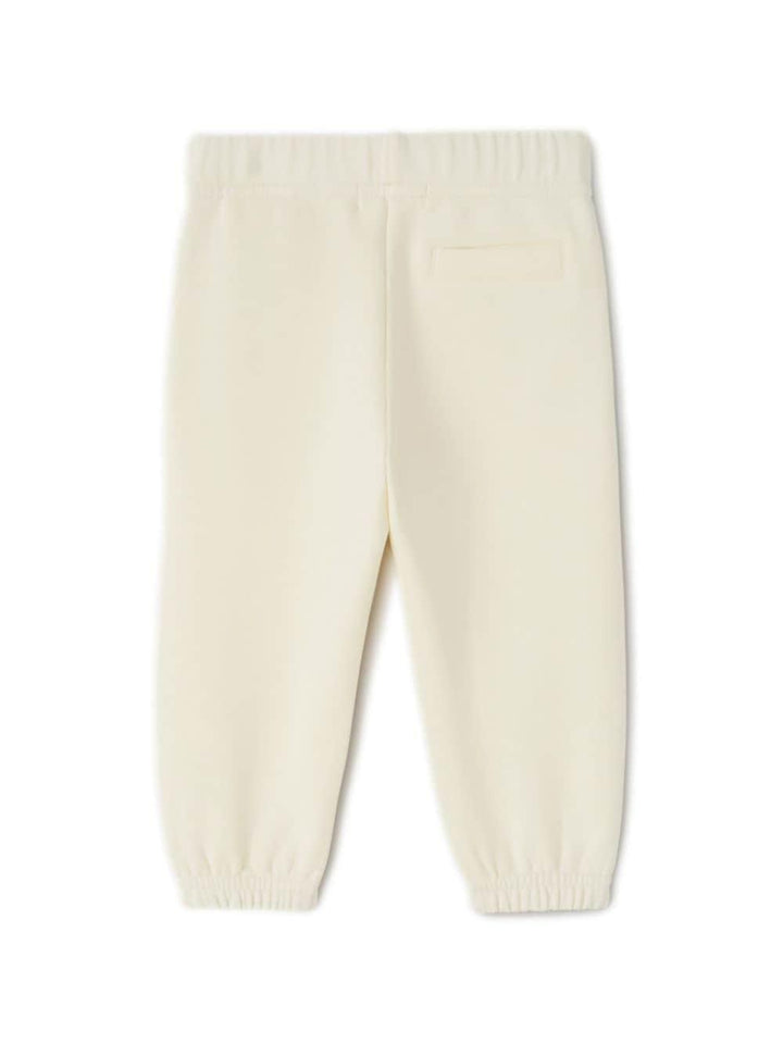 Pantalone per neonato in cotone avorio
