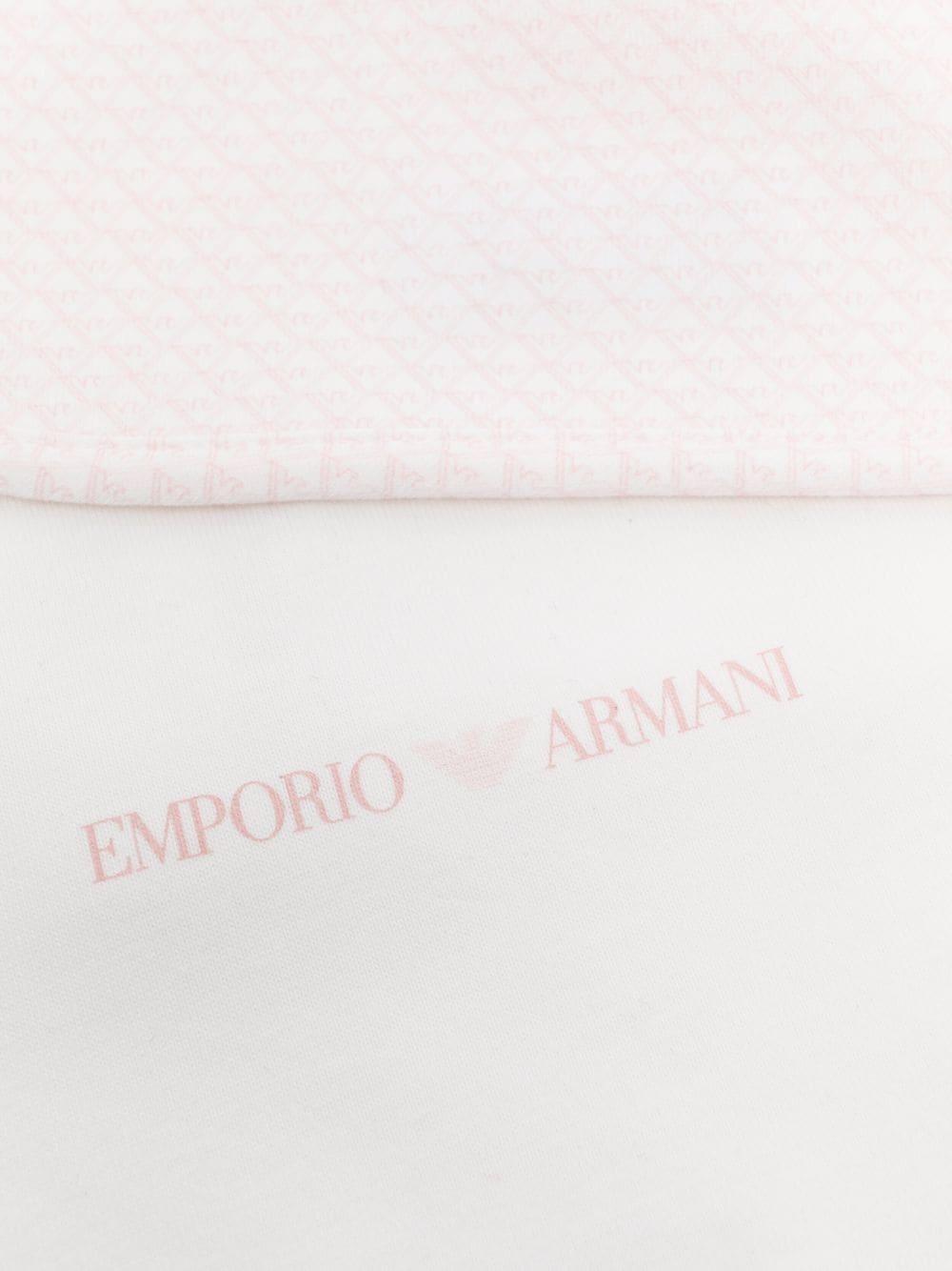 White and pink bib for newborn girls