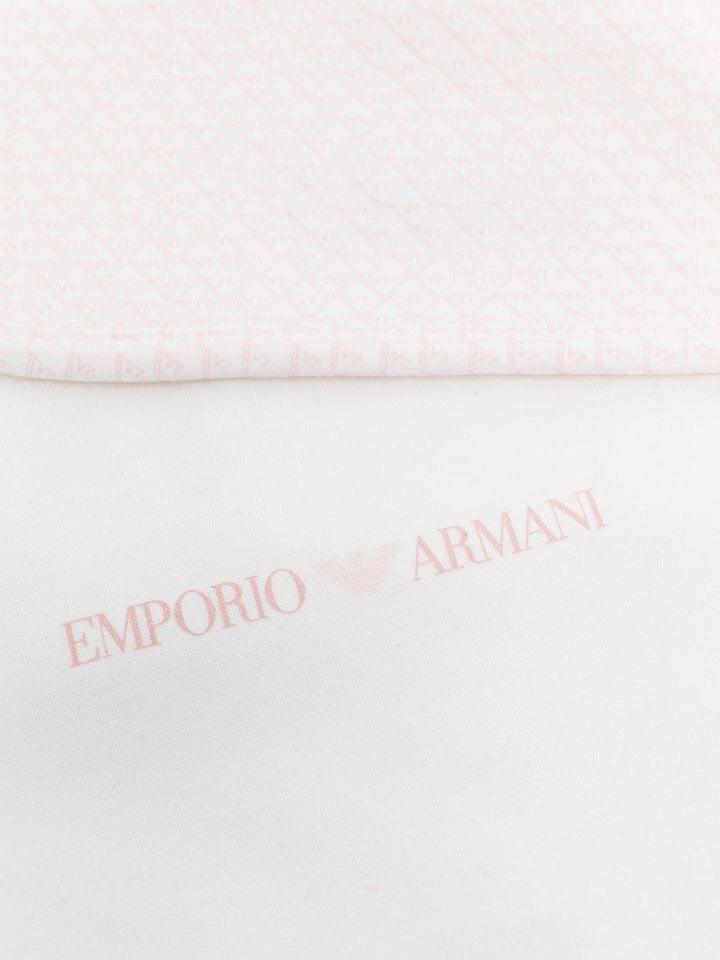 White and pink bib for newborn girls