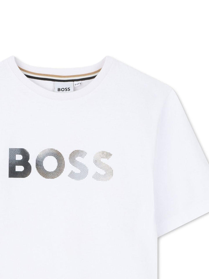 T-shirt bianco per bambino J52983 10P Boss Kids 
