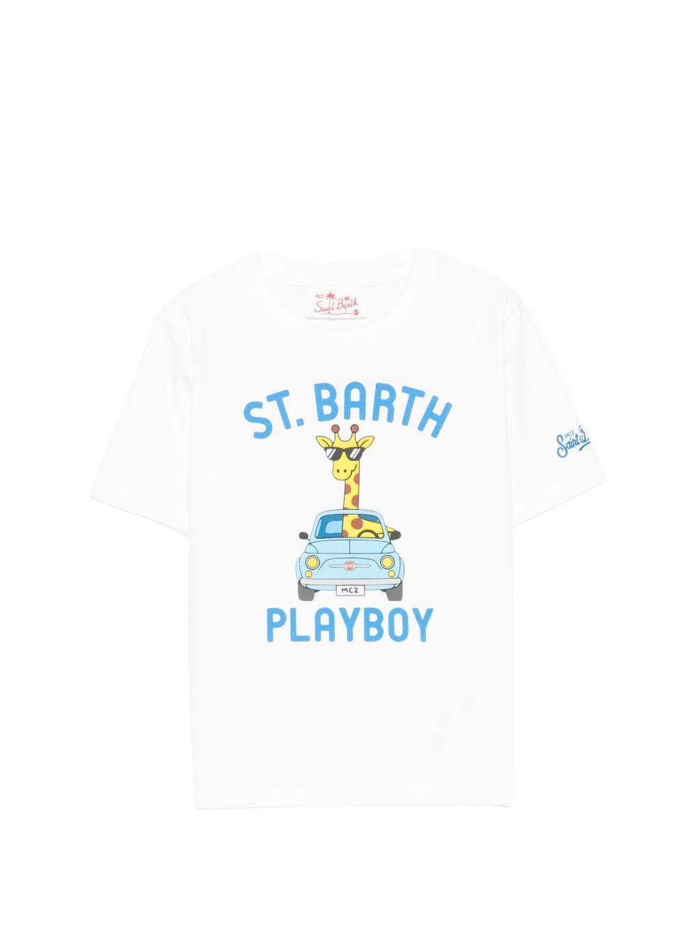 T-shirt bianca per bambino DNV0001 01957L MC2 Saint Barth Kids 