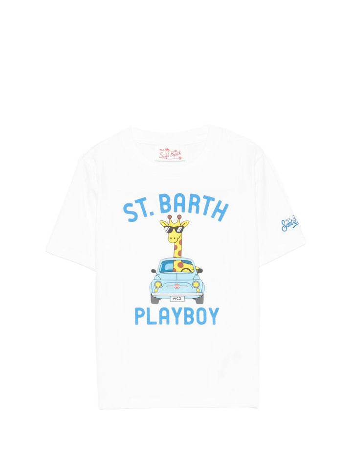 T-shirt bianca per bambino DNV0001 01957L MC2 Saint Barth Kids 