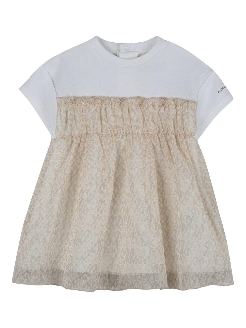 Abito bianco sporco per neonata R30555 117 Michael Kors Kids 