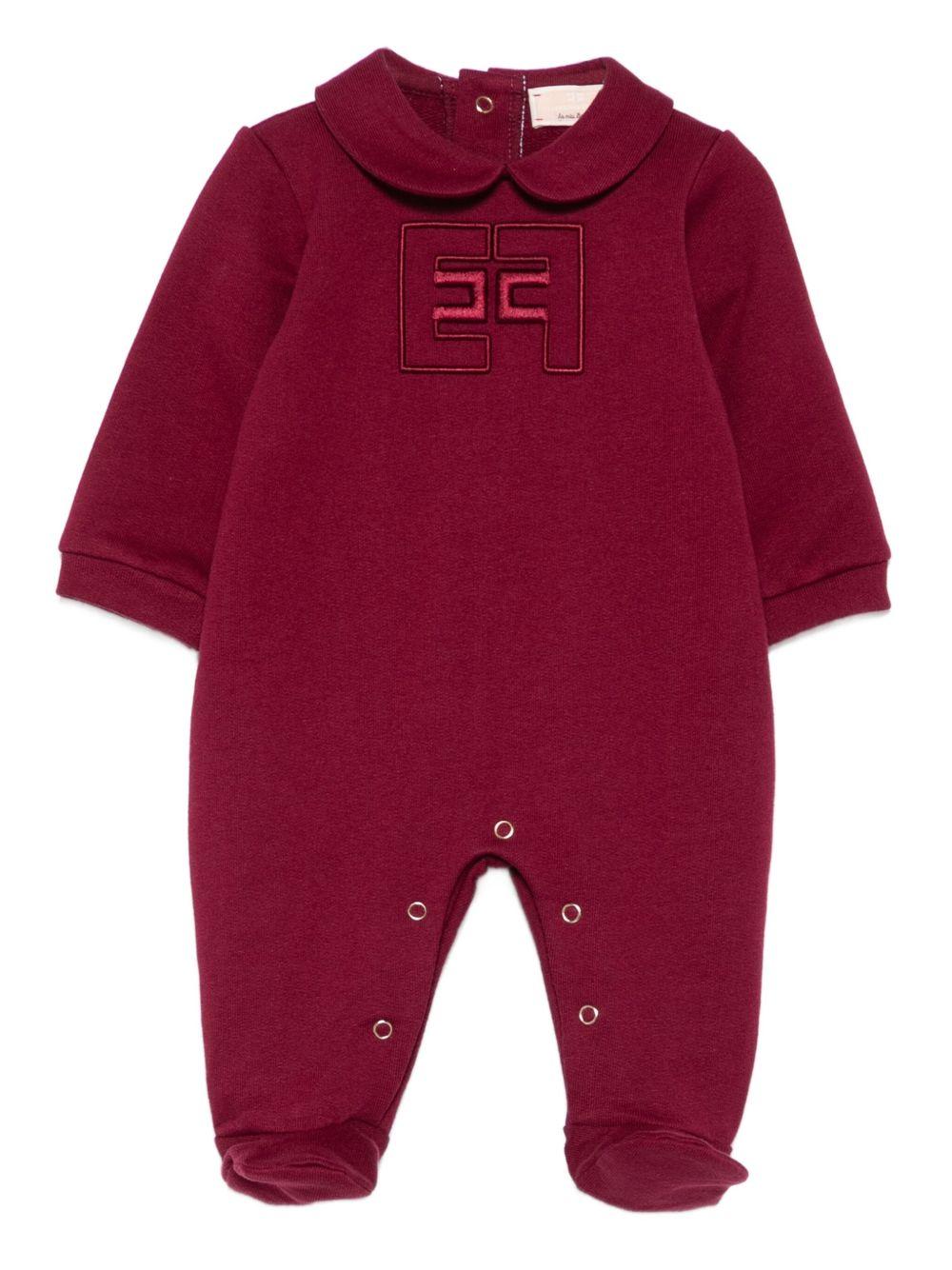 Tutina rossa oscuro per neonata ENTU1390FF002 3029 Elisabetta Franchi Kids 