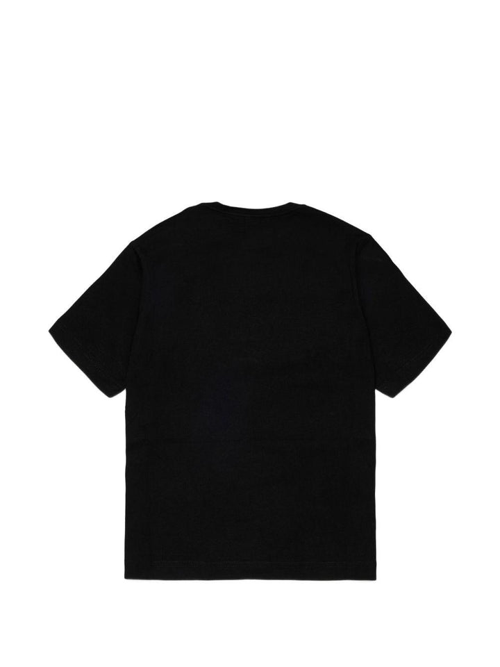 T-shirt nera per bambino J02969KYA1Y K900 Diesel Kids 