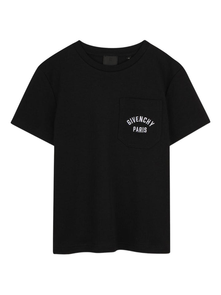 T-shirt nera per bambino H31122 09B Givenchy Kids 