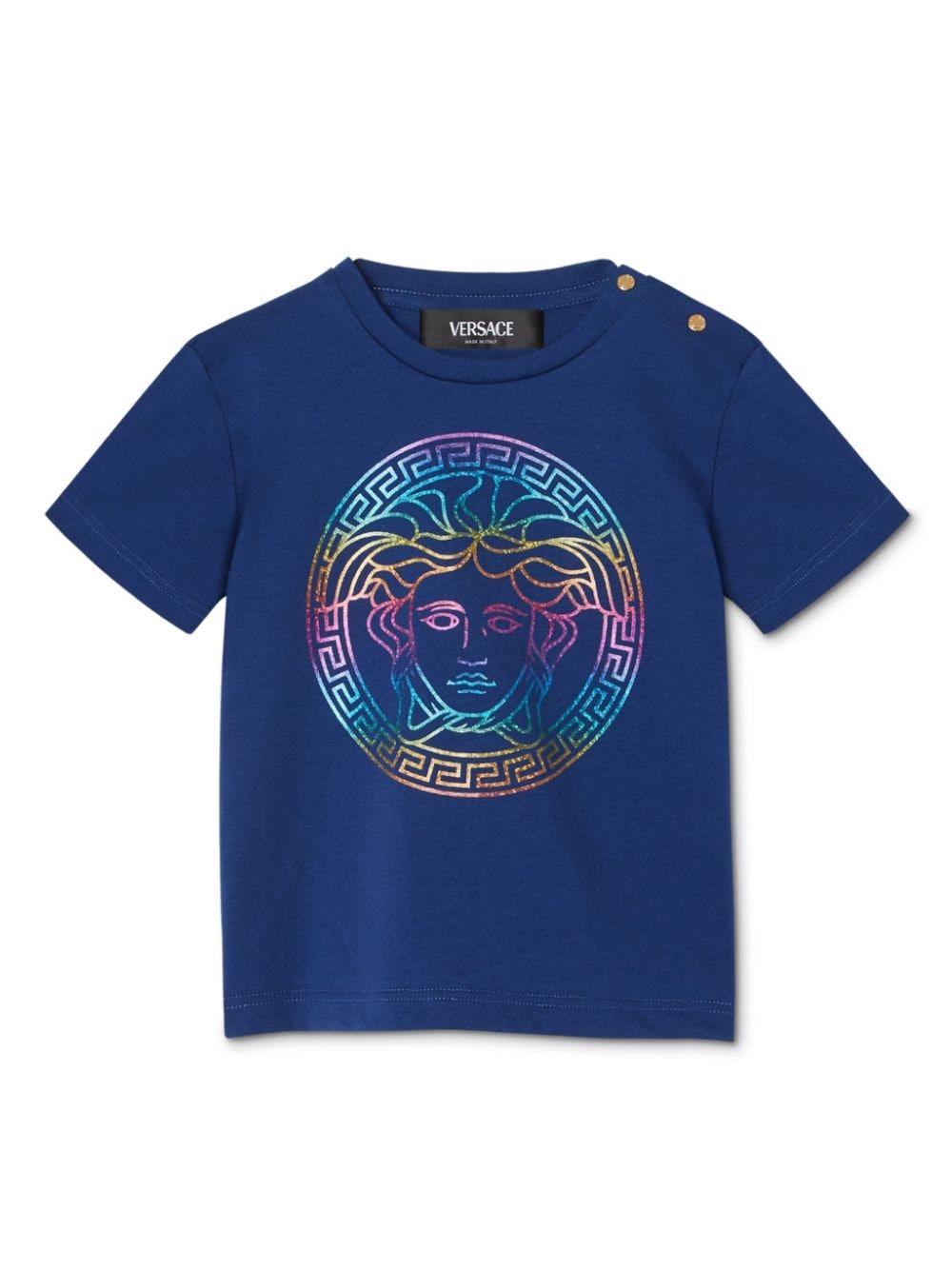 T-shirt per neonato in cotone blu