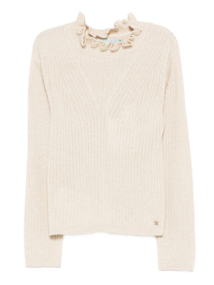 Maglione bianco crema per bambina 5836 090 Abel & Lula 