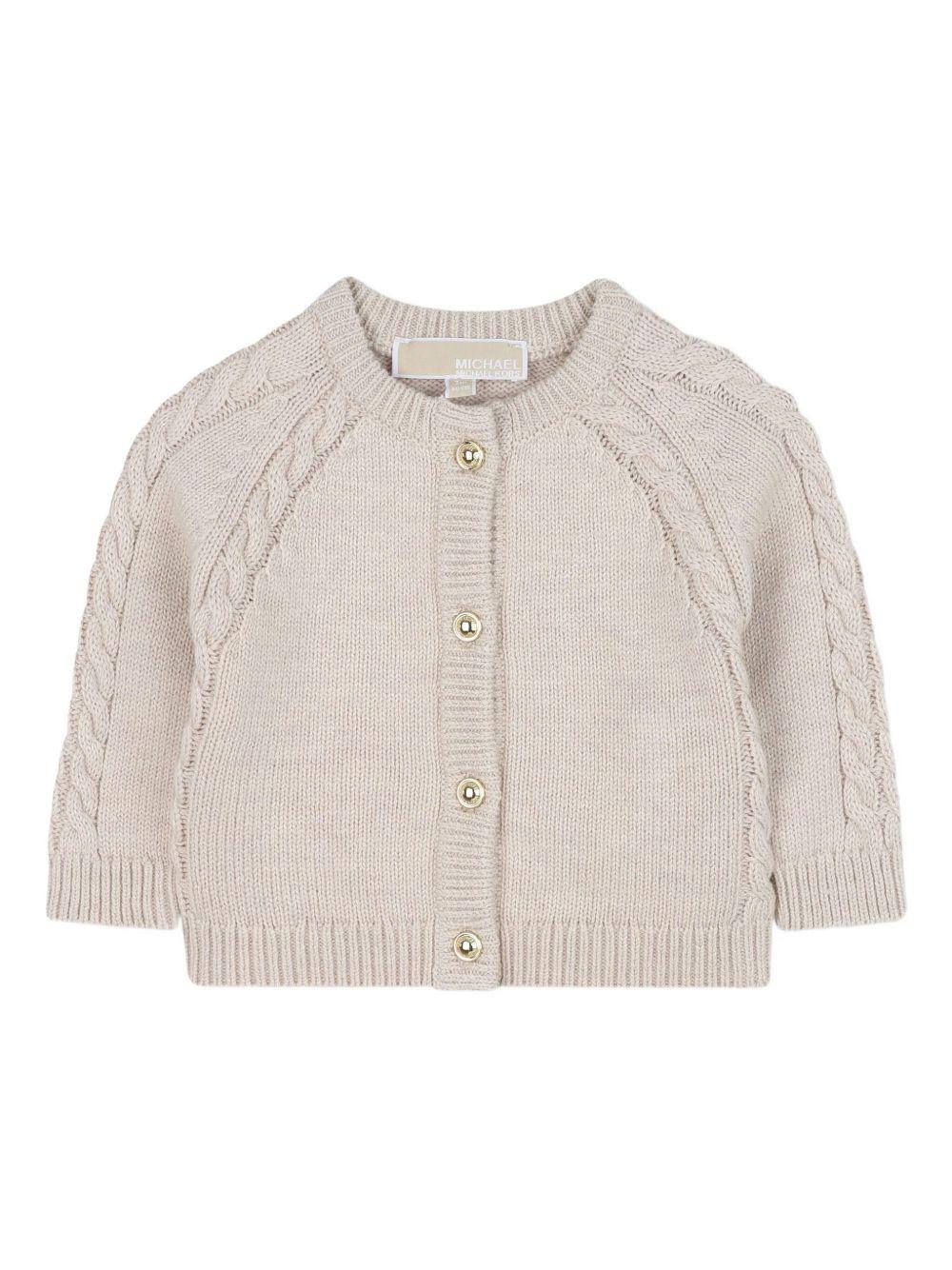 Completo beige per neonato R30505 C12 Michael Kors Kids 