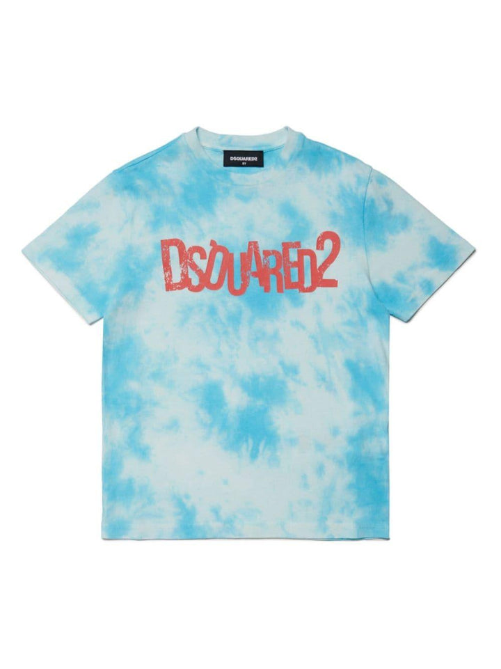 Blue t-shirt for boys with logo