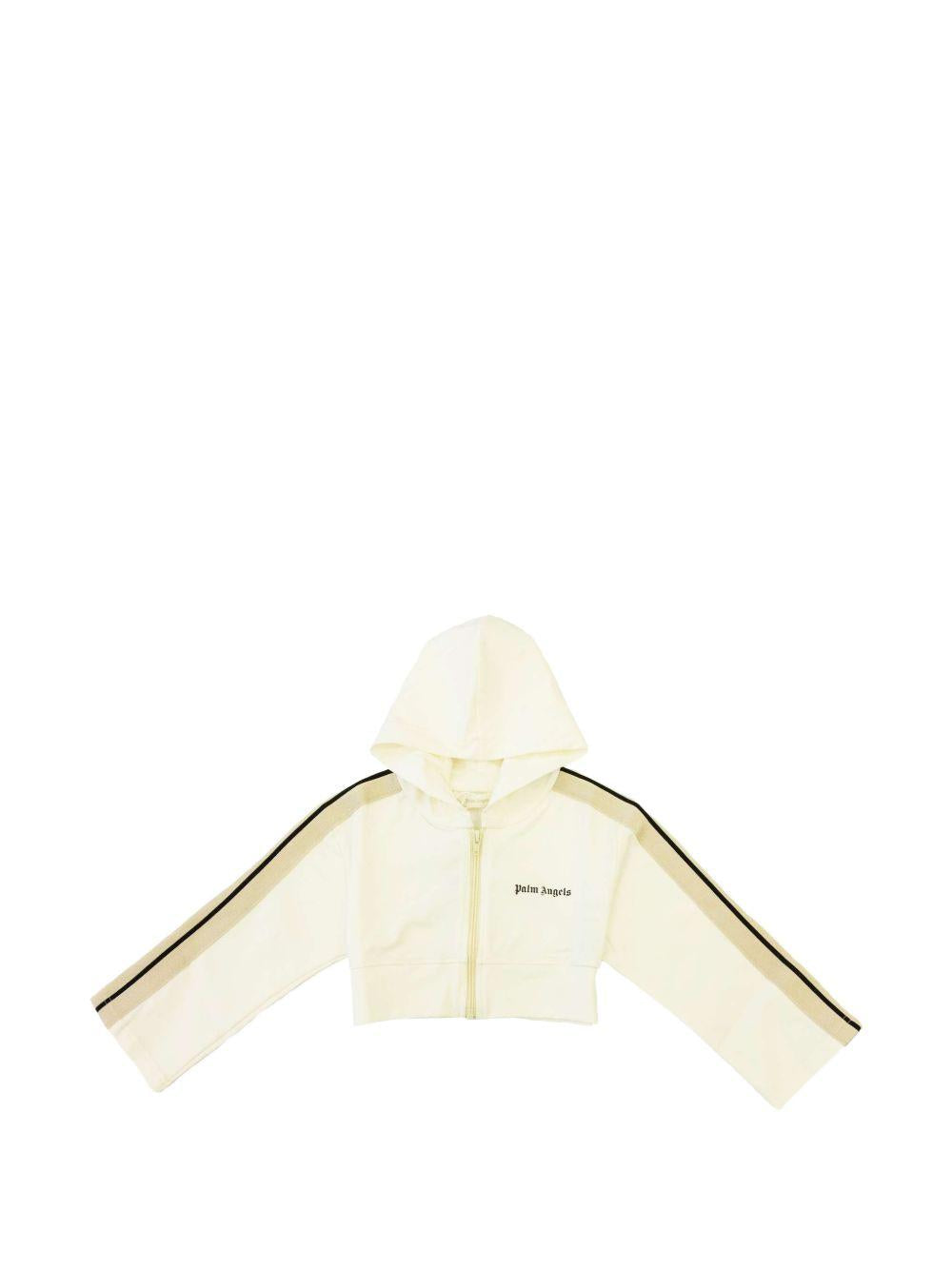 Felpa bianca per bambina PGBD00BS26FLE001 002 Palm Angels Kids 