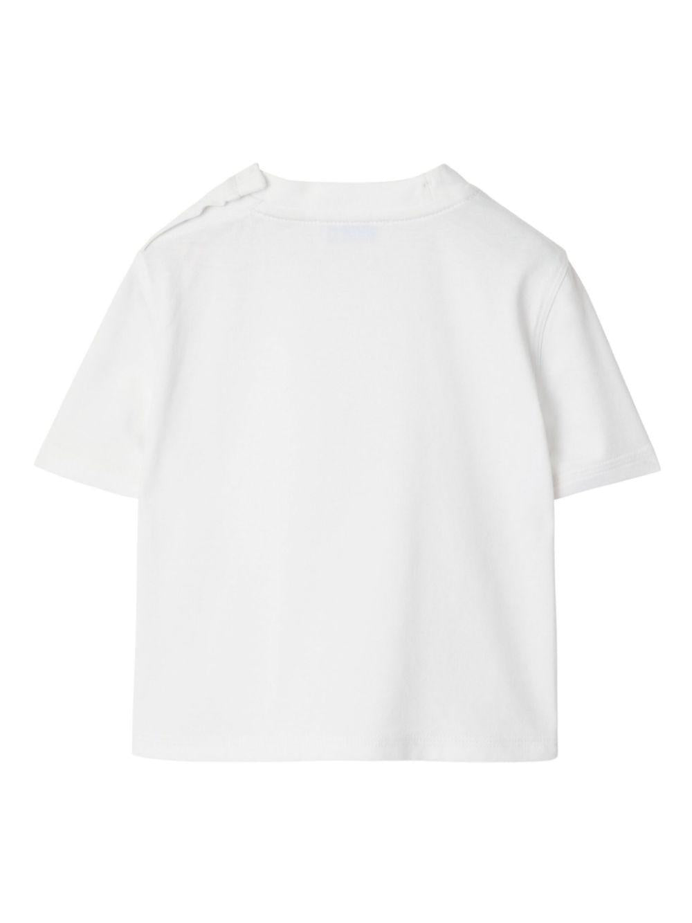 T-shirt bianca per neonato 8100485 A1464 Burberry Kids 