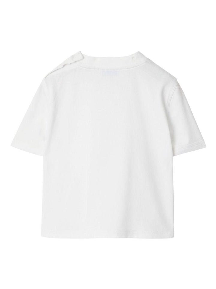T-shirt bianca per neonato 8100485 A1464 Burberry Kids 