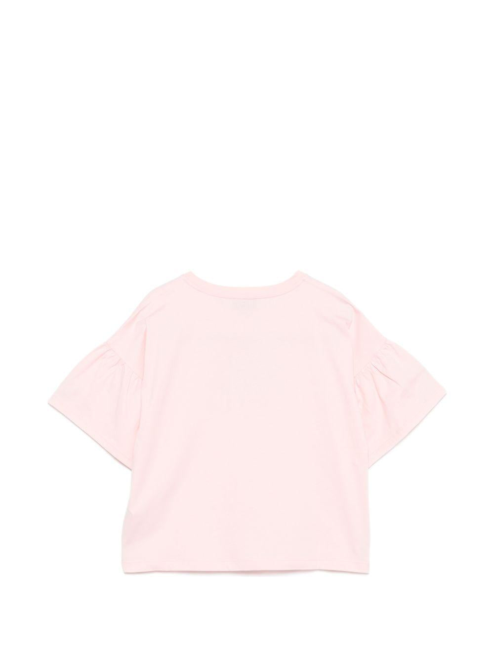 T-shirt rosa chiaro per bambina HDM077LAA23 50209 Moschino Kids 